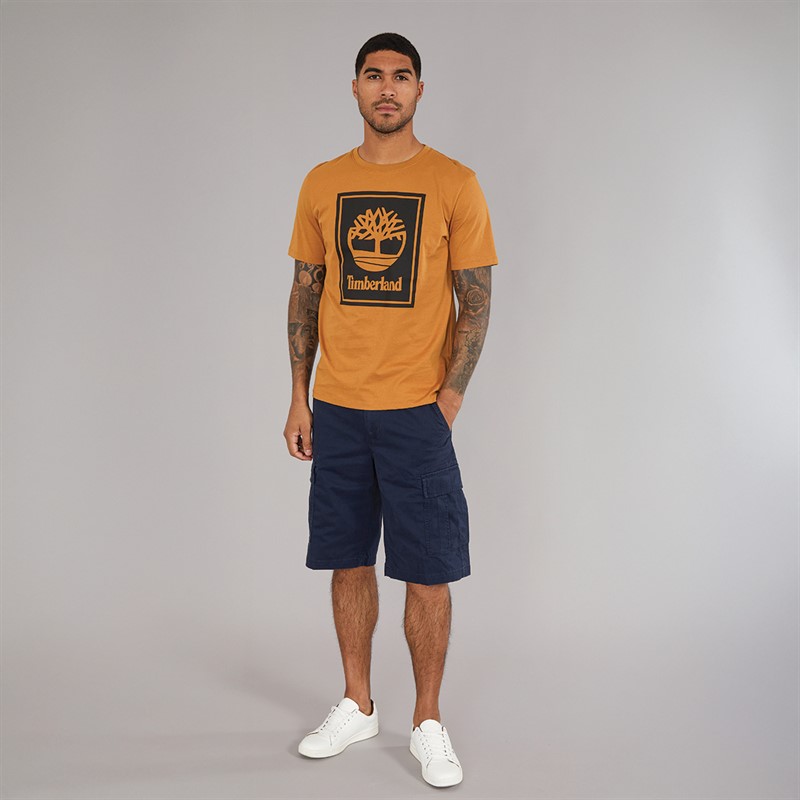 Timberland Mens Short Sleeve T-Shirt Wheat Boot/Black