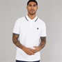 Timberland Mens Tipped Pique Short Sleeve Polo White