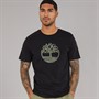 Timberland Mens Camo Tree Logo Short Sleeve T-Shirt Black