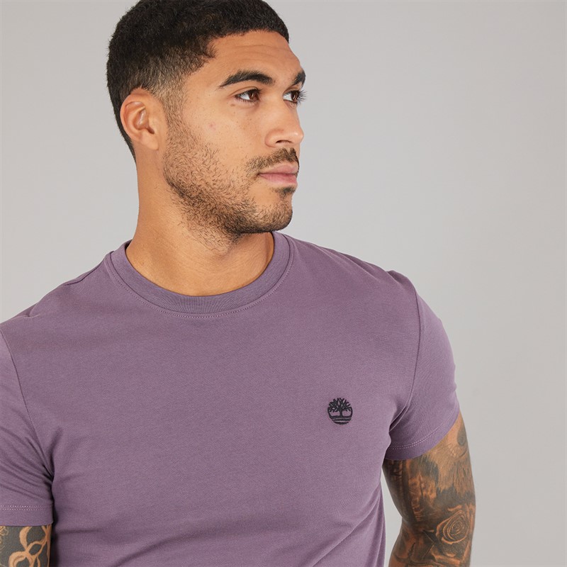 Timberland Mens Short Sleeve T-Shirt Vintage Violet