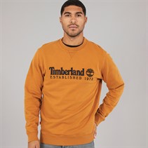 Timberland Mens Embroidered Logo Crew Neck Sweatshirt Wheat Boot