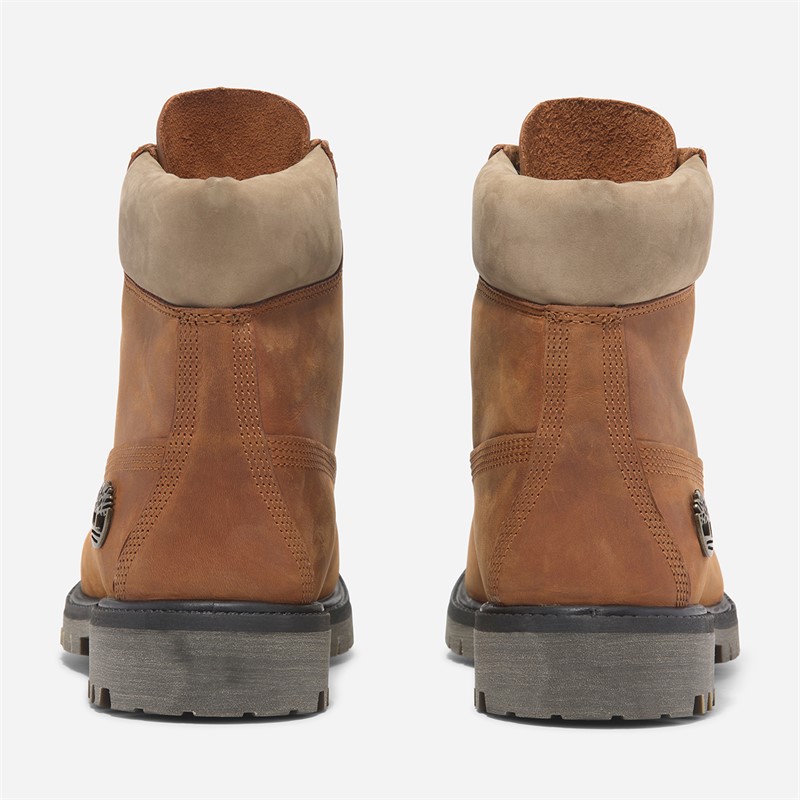 Timberland Mens 6 Inch Lace Up Waterproof Boots Medium Orange