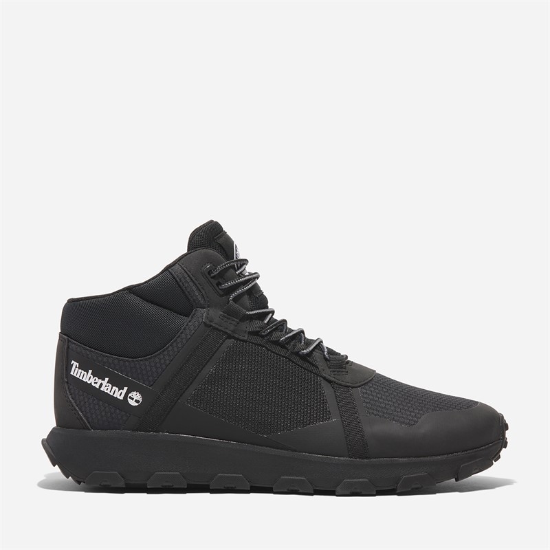 Timberland Mens Winsor Trail Waterproof Trainers Black Mesh