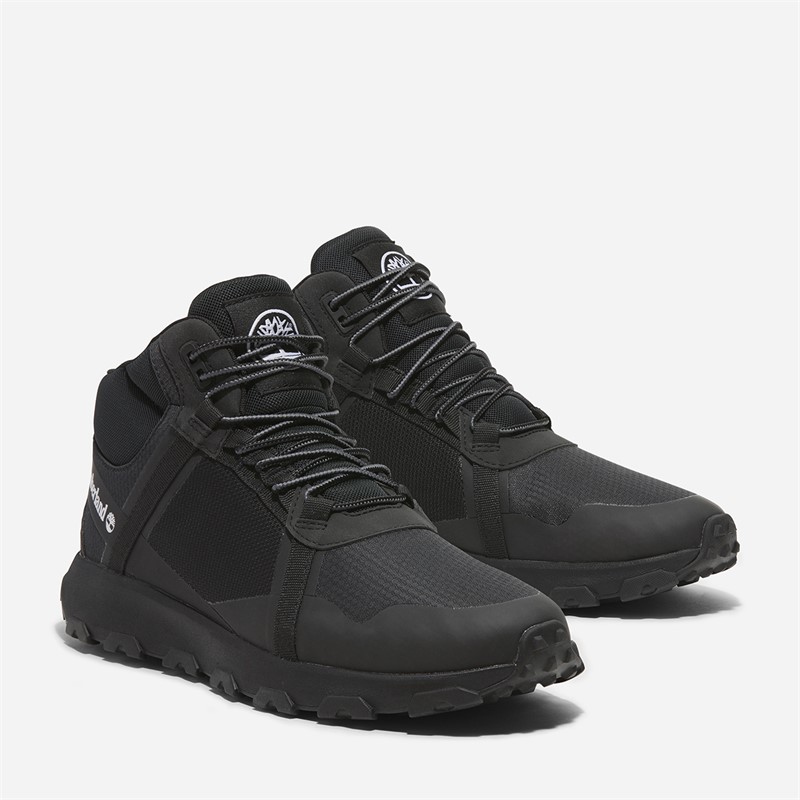 Timberland Mens Winsor Trail Waterproof Trainers Black Mesh