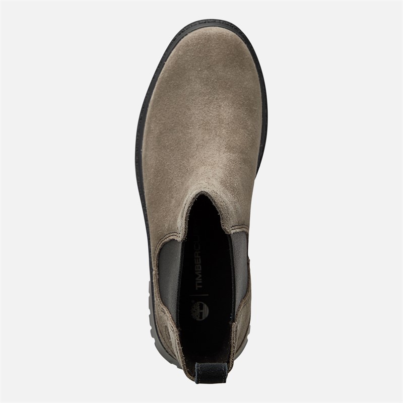Timberland Womens Cambria Valley Mid Chelsea Boots Medium Grey Suede