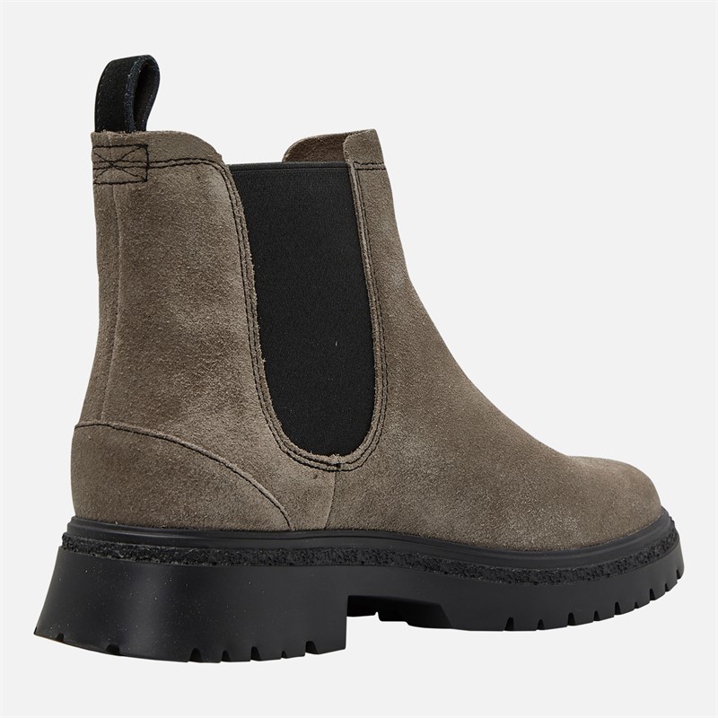Timberland Womens Cambria Valley Mid Chelsea Boots Medium Grey Suede