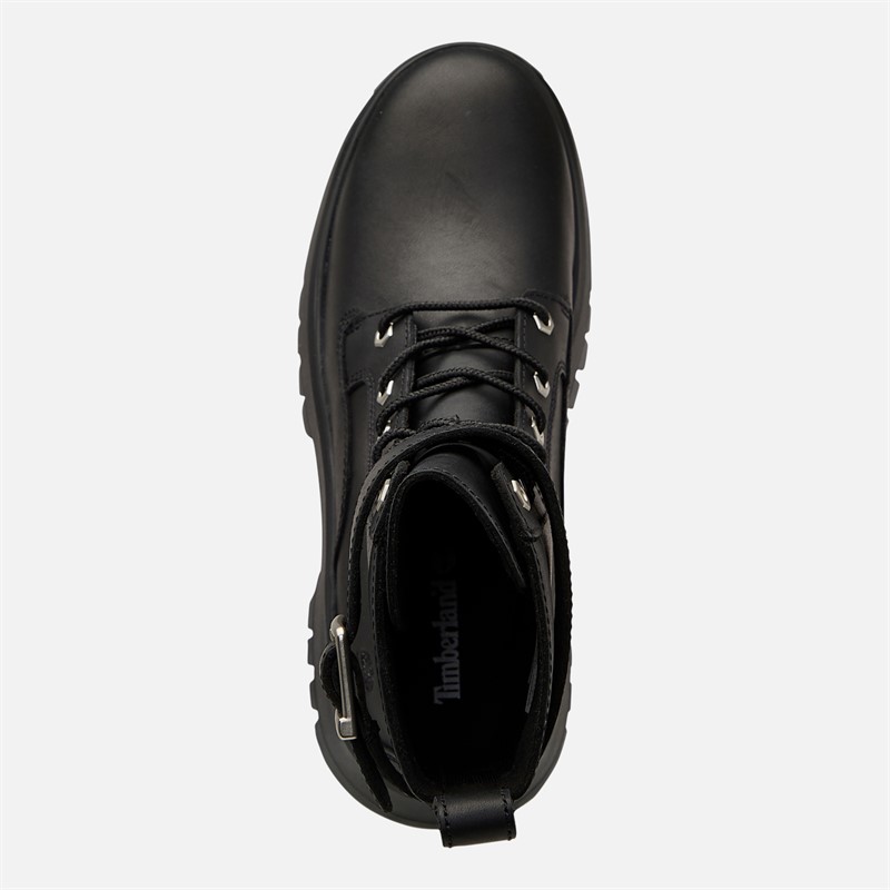 Timberland Womens Cora Valley Mid Lace Boots Black Full Grain