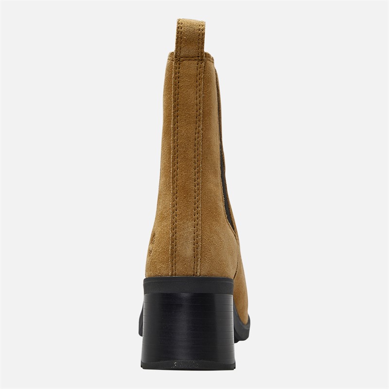 Timberland Womens Bellevaux Mid Chelsea Boots Medium Brown Suede