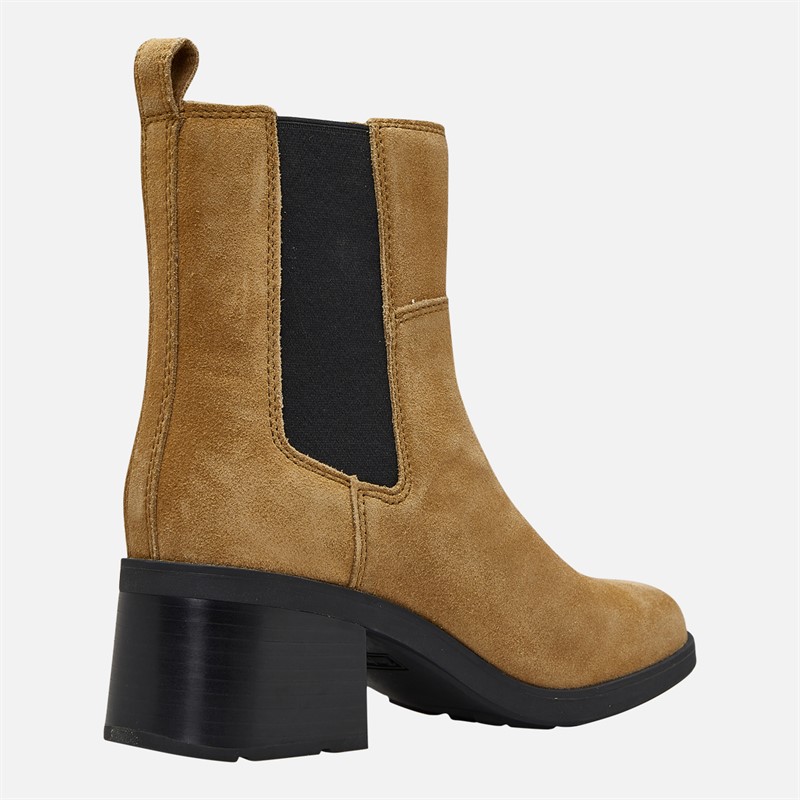 Timberland Womens Bellevaux Mid Chelsea Boots Medium Brown Suede