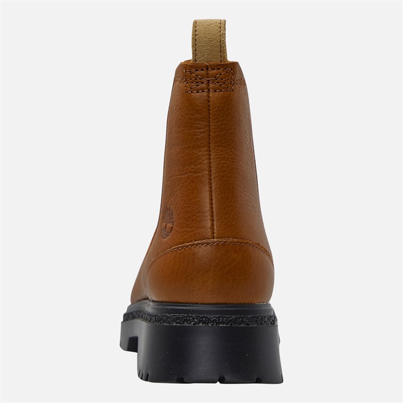 Timberland Womens Cambria Valley Mid Chelsea Boots Rust Full Grain
