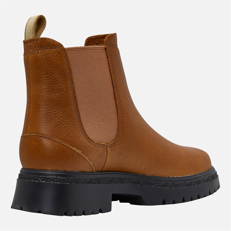 Timberland Womens Cambria Valley Mid Chelsea Boots Rust Full Grain