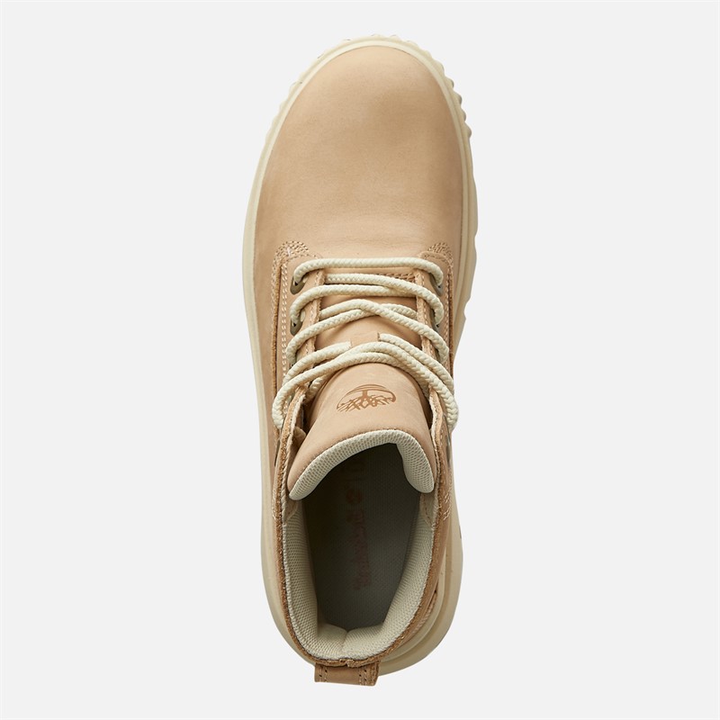 Timberland Womens Greyfield Mid Lace Boots Light Beige Nubuck