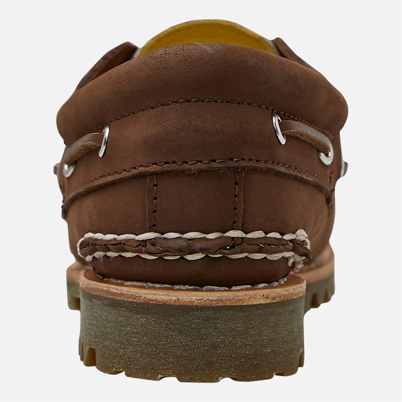 Timberland Womens Authentic Boat Shoes Medium Brown Nubuck