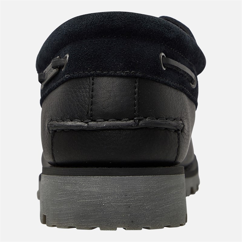 Timberland Mens Authentic Boat Shoes Black