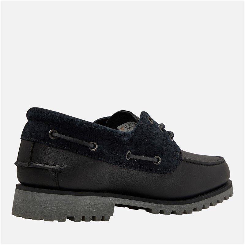Timberland Mens Authentic Boat Shoes Black