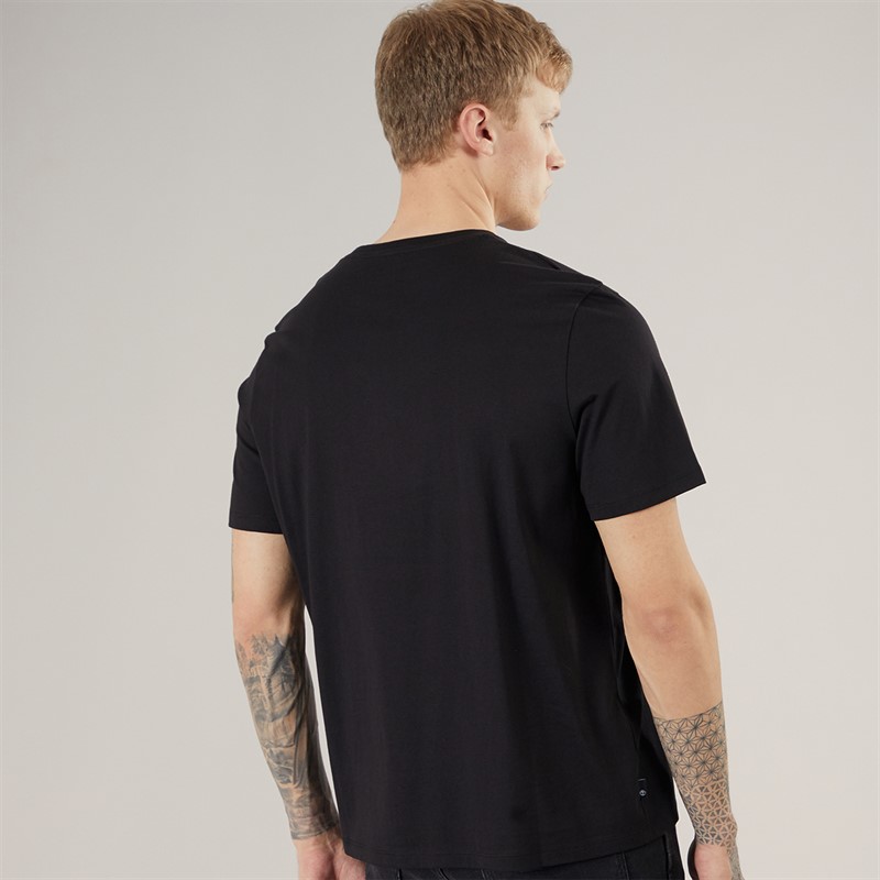 Timberland Mens Stack Logo T-Shirt Black