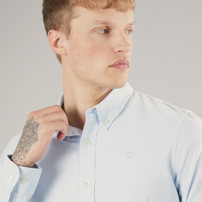 Timberland Mens Long Sleeve Oxford Shirt Skyway