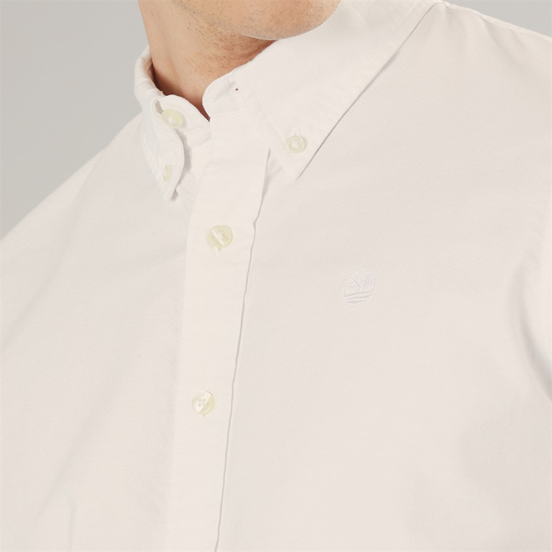 Timberland Mens Long Sleeve Oxford Shirt White