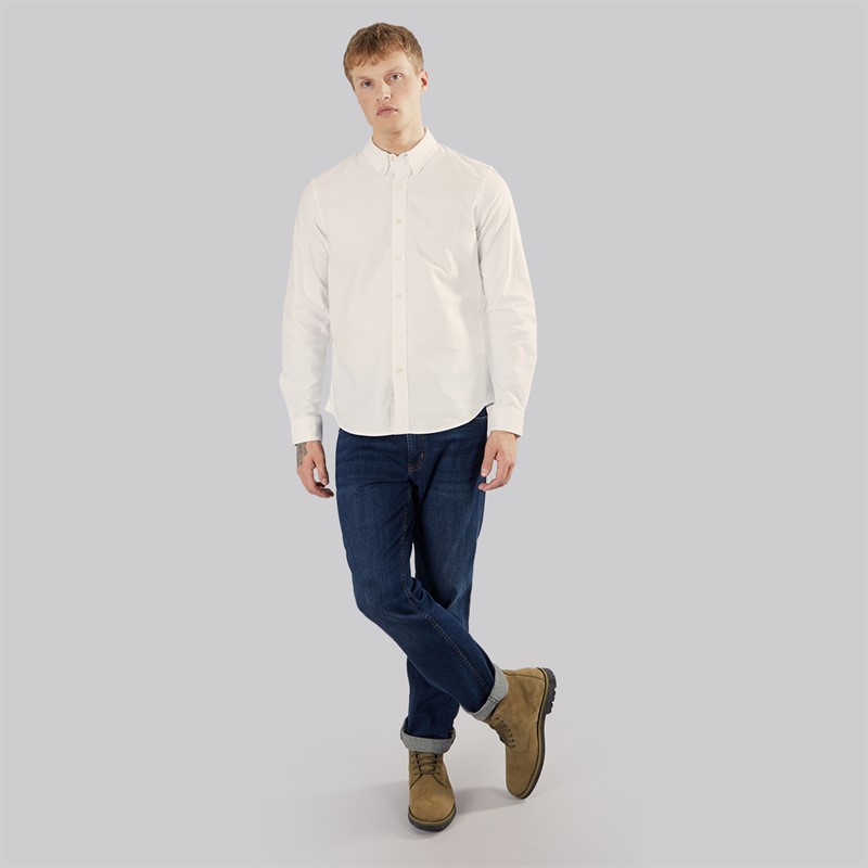 Timberland Mens Long Sleeve Oxford Shirt White