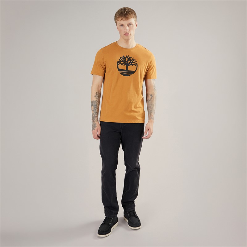 Timberland Mens Kennebec River Tree Logo T-Shirt Wheat Boot