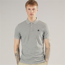 Timberland Mens Millers River Pique Polo Shirt Medium Grey Heather