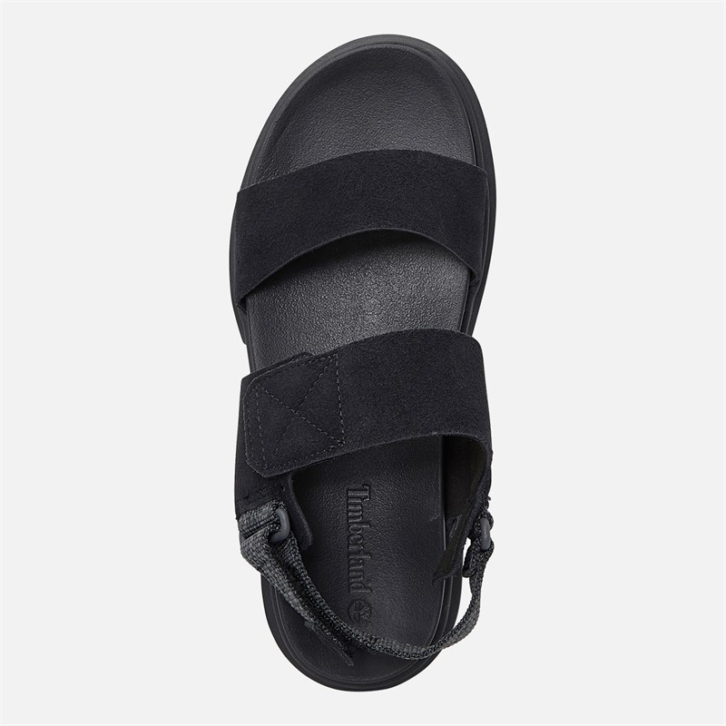 Timberland Womens Backstrap Sandals Black Suede