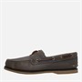 Timberland Mens Classic Boat Shoes Medium Grey Full Grain