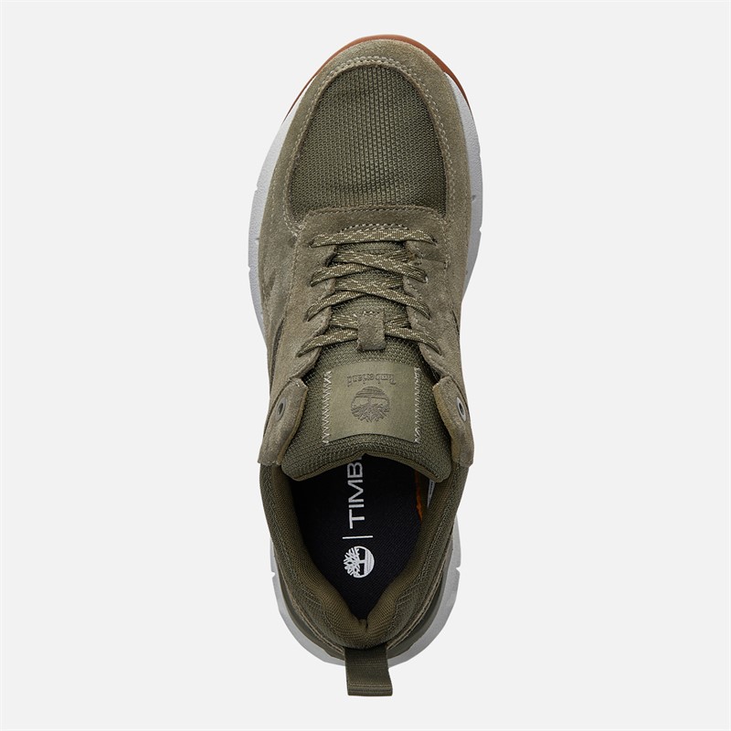 Timberland Mens Voyager Park Trainers Dark Green Mesh