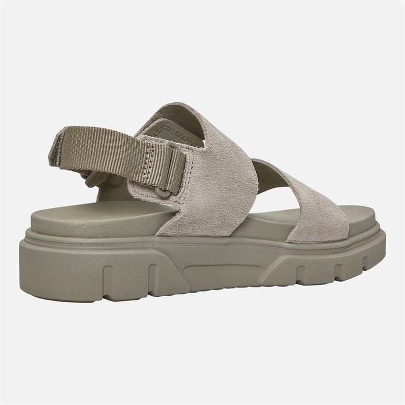 Timberland Womens Backstrap Sandals Light Taupe Suede