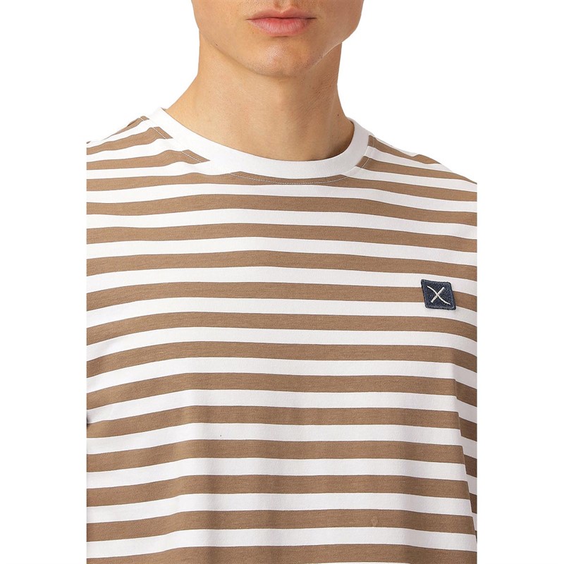 Clean Cut Copenhagen Herre Basic Striped T-shirts Ecru