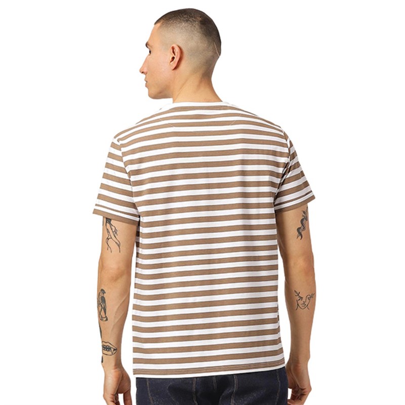 Clean Cut Copenhagen Herre Basic Striped T-shirts Ecru