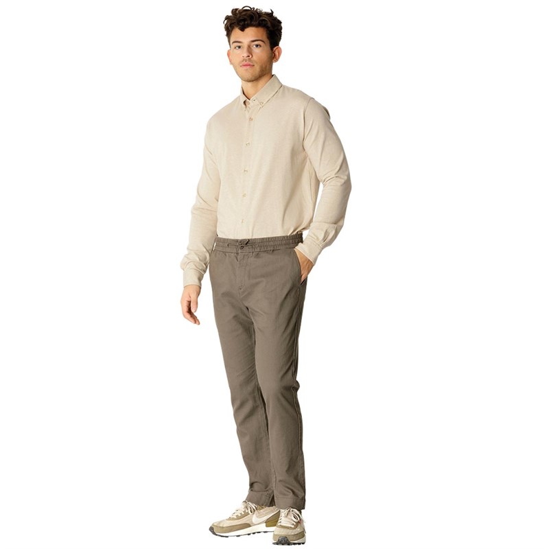Clean Cut Copenhagen Chemises à Manches Longues Hudson Stretch Homme Beige