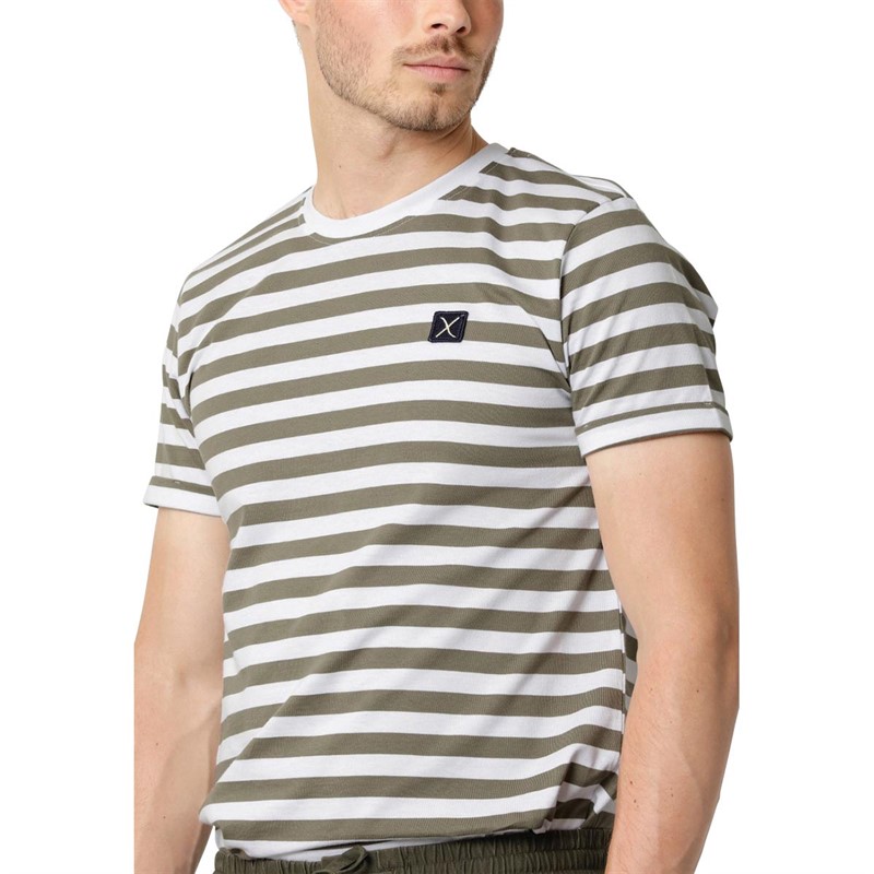 Clean Cut Copenhagen Herre Basic Striped T-shirts Kakigrøn