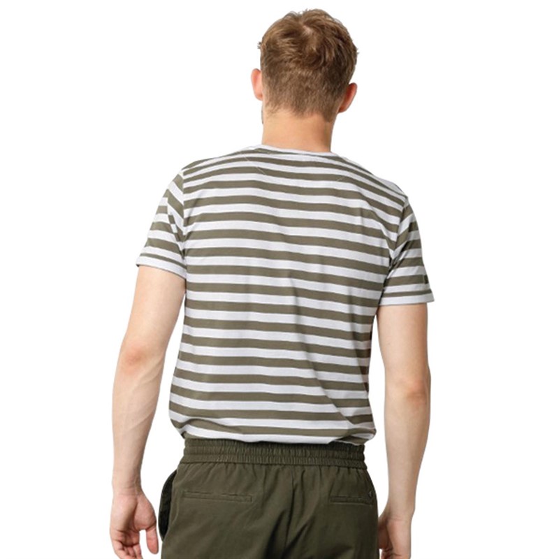 Clean Cut Copenhagen Herre Basic Striped T-shirts Kakigrøn