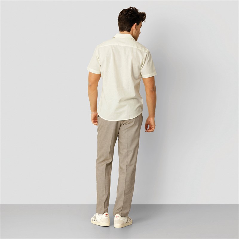 Clean Cut Copenhagen Herre Bowling Skjorter med korte ærmer beige