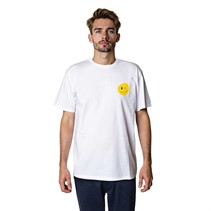 Clean Cut Copenhagen Męskie Smile T-shirty Biały