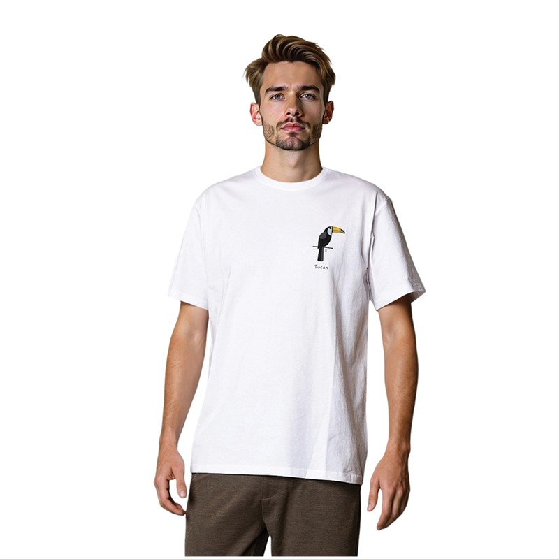 Clean Cut Copenhagen Herren Tucan T-Shirts Weiß - Größen S