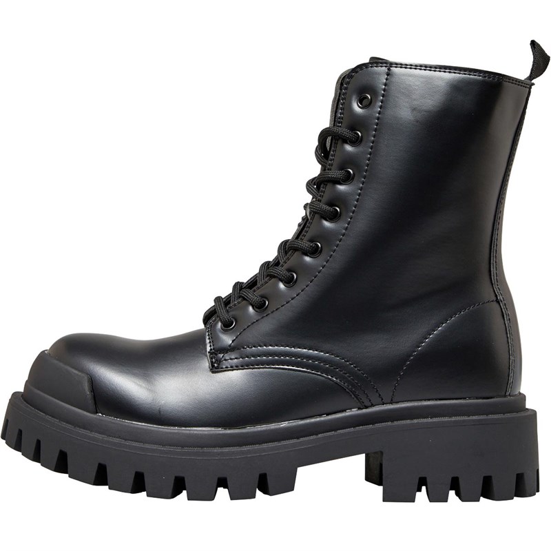 Truffle Collection Womens Messy Boots Black Pu