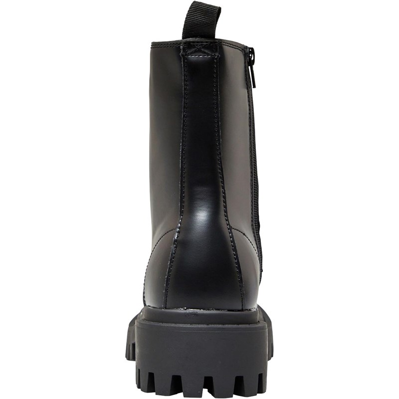 Truffle Collection Womens Messy Boots Black Pu