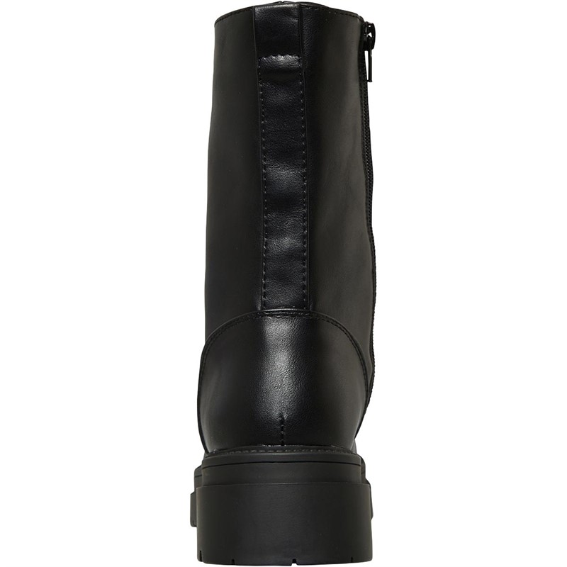 Truffle Collection Bottes de Mode Chunky Heel Ankle Femme Noir