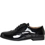 Truffle Collection Womens Eliz Brogue Shoes Black Patent