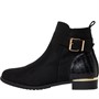 Truffle Collection Womens Hat Ankle Boots Black Microfibre