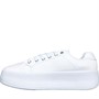 Truffle Collection Womens Flatform Canvas Pumps White