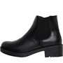 Truffle Collection Womens Mid Heel PU Chelsea Boots Black PU