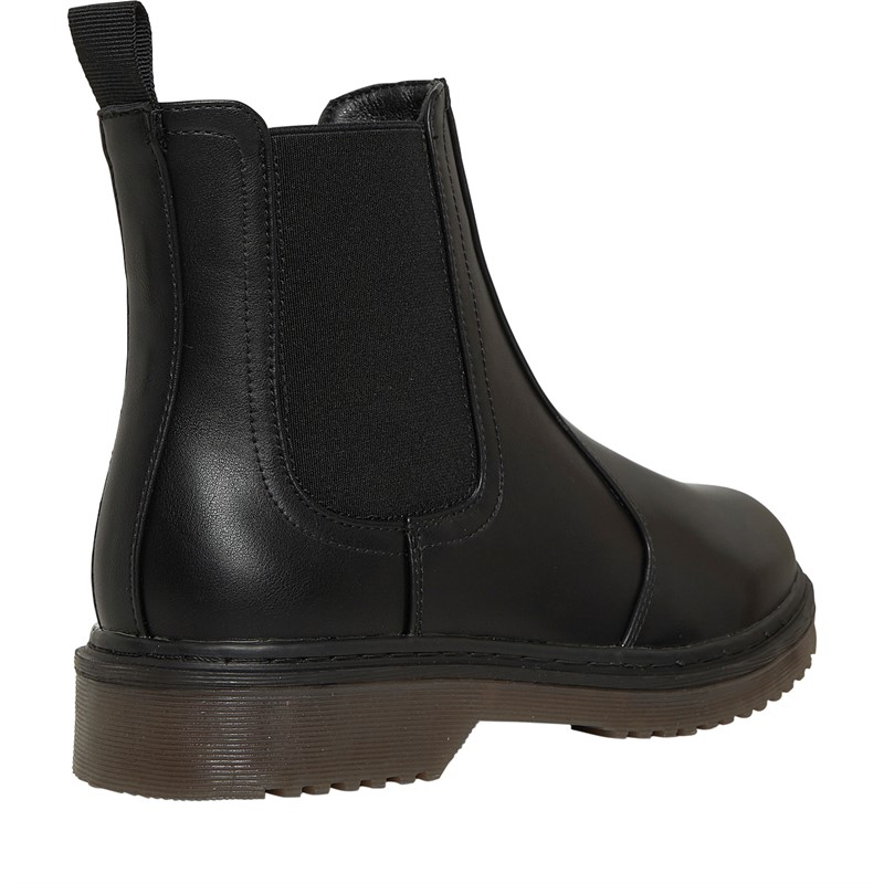 Truffle Collection Womens Buk Chelsea Boots Black PU