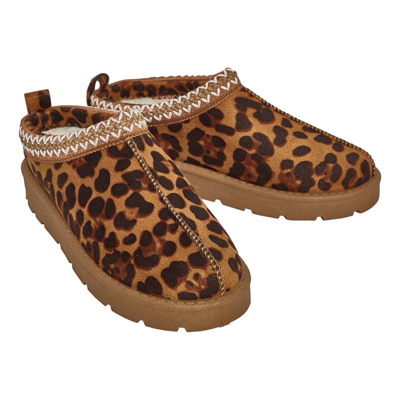 Truffle Collection Womens Cola Mules Leopard