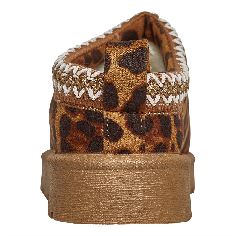 Truffle Collection Womens Cola Mules Leopard