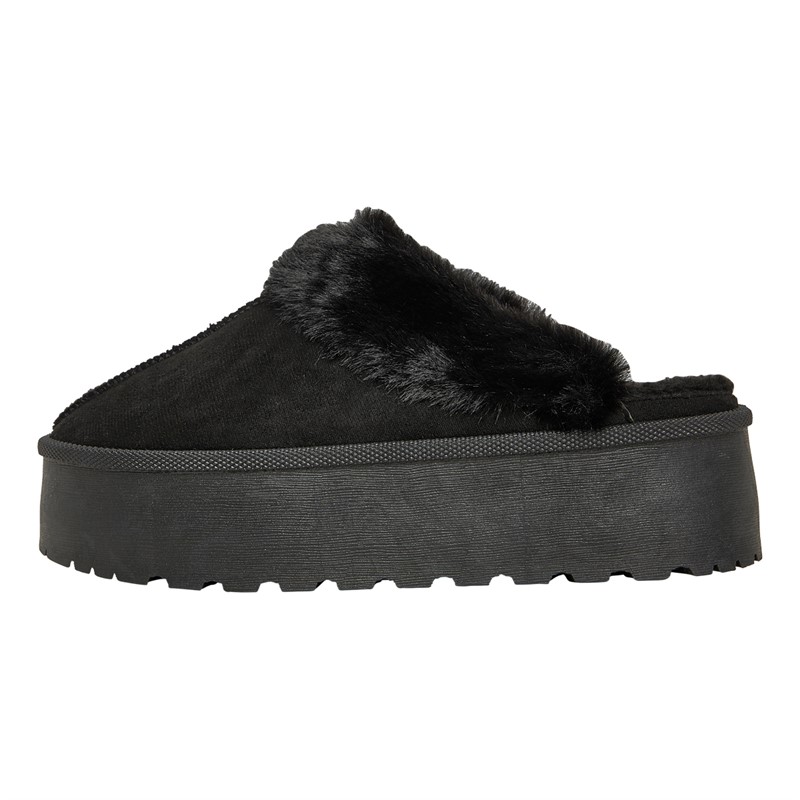 Truffle Collection Womens Vimto Fur Lined Mules Black