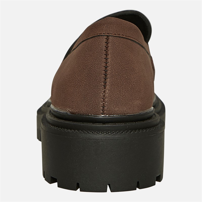 Truffle Collection Womens Cabernet Chunky Loafers Brown