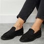 Truffle Collection Womens Cadillac Loafers Black Micro